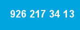 926 217 34 13 926 217 34 13
